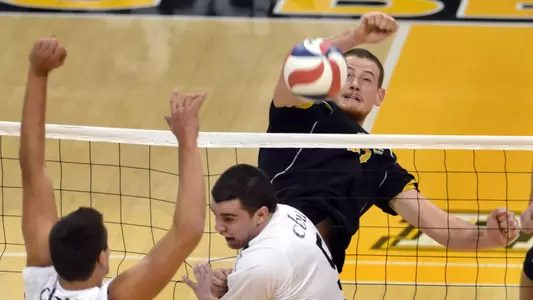 1/25/12 - Ryan Meehan (25) of the Long Beach State Men's Volleyball team.
Photo by Steven Georges/LBSU