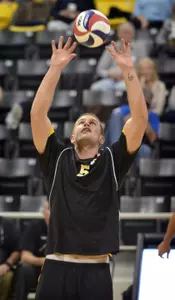 McKay Smith (5) of the Long Beach State Men's Volleyball team.
Photo by Steven Georges/LBSU