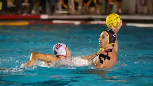 Spencer White in the non-conference match against Loyola Marymount at the 49er Campus Pool, Long Beach, Calif., Thursday, Oct. 18, 2012.