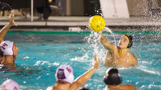 Milos Vrzic in the non-conference match against Loyola Marymount at the 49er Campus Pool, Long Beach, Calif., Thursday, Oct. 18, 2012.