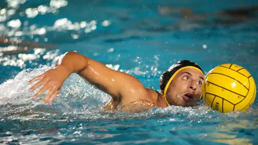 Dimitrios Lappas in the non-conference match against Loyola Marymount at the 49er Campus Pool, Long Beach, Calif., Thursday, Oct. 18, 2012.