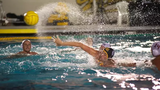 Devin Mefford in the non-conference match against Loyola Marymount at the 49er Campus Pool, Long Beach, Calif., Thursday, Oct. 18, 2012.