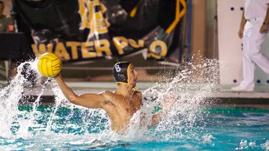 Zacchary Kappos in the non-conference match against Loyola Marymount at the 49er Campus Pool, Long Beach, Calif., Thursday, Oct. 18, 2012.