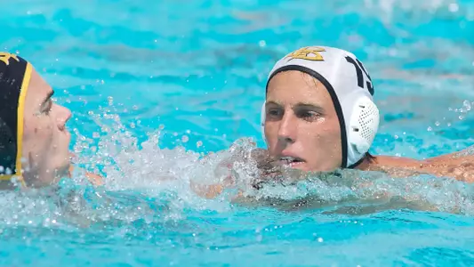 Eric Chasse in the Annual Alumni Water Polo match at the 49er Campus pool, Sat. Sept., 22, 2012.