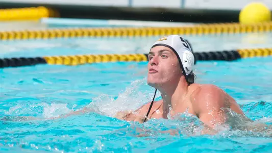 Patrick Goodenough in the Annual Alumni Water Polo match at the 49er Campus pool, Sat. Sept., 22, 2012. 5