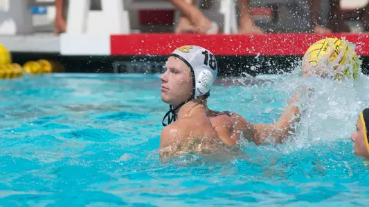 Garrett Rhodes in the Annual Alumni Water Polo match at the 49er Campus pool, Sat. Sept., 22, 2012. 18
