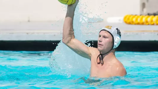 Garrett Rhodes in the Annual Alumni Water Polo match at the 49er Campus pool, Sat. Sept., 22, 2012. 18