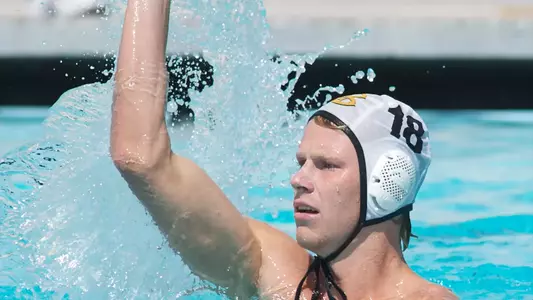 Garrett Rhodes in the Annual Alumni Water Polo match at the 49er Campus pool, Sat. Sept., 22, 2012. 18