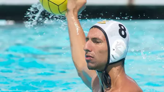 Garrett Rhodes in the Annual Alumni Water Polo match at the 49er Campus pool, Sat. Sept., 22, 2012. 18