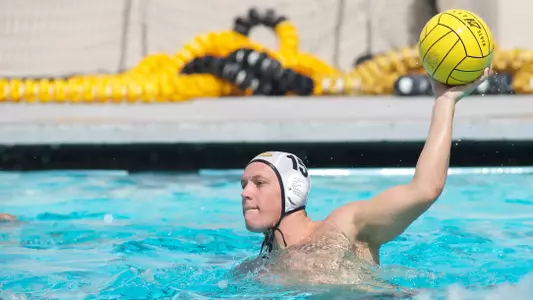 Nolan McConnell in the Annual Alumni Water Polo match at the 49er Campus pool, Sat. Sept., 22, 2012.  15