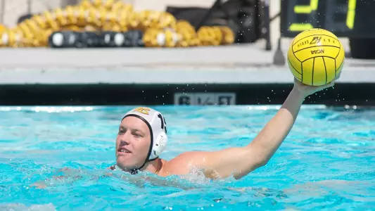 Nolan McConnell in the Annual Alumni Water Polo match at the 49er Campus pool, Sat. Sept., 22, 2012.  15