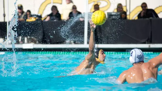 Nick Rascon fires a shot against UC Irvine Sunday, Nov. 11, at the Campus Pool.