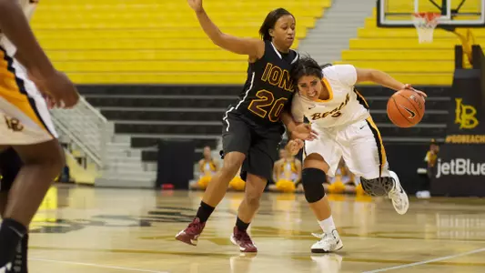 Alex Sanchez in the game against Iona at the Walter Pyramid on Sun., Nov. 11, 2012.