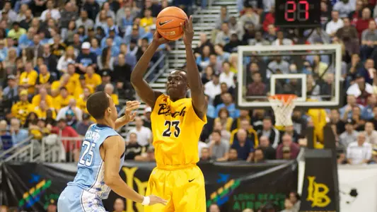Deng Deng looks to make a pass against No. 11 North Carolina on Friday, Nov. 16