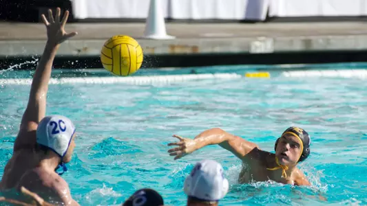 Milos Vrzic shoots in the MPSF Men's Water Polo Tournament match against UC Santa Barbara at McDonalds Swim Stadium on the campus of USC, Sat., Nov. 24, 2012.