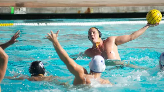 Nolan McConnell in the MPSF Men's Water Polo Tournament match against UC Santa Barbara at McDonalds Swim Stadium on the campus of USC, Sat., Nov. 24, 2012.