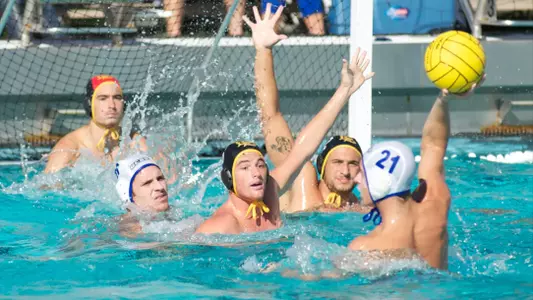 Devin Mefford in the MPSF Men's Water Polo Tournament match against Santa Barbara at McDonalds Swim Stadium on the campus of USC, Sat., Nov. 24, 2012.