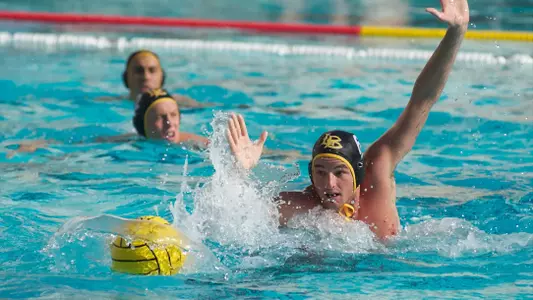 Devin Mefford in the MPSF Men's Water Polo Tournament match against Pacific at McDonalds Swim Stadium on the campus of USC, Sun., Nov. 25, 2012.