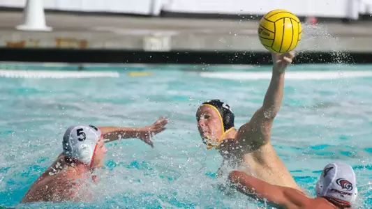 Nolan McConnell in the MPSF Men's Water Polo Tournament match against Pacific at McDonalds Swim Stadium on the campus of USC, Sun., Nov. 25, 2012.