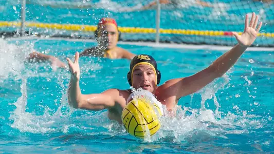 Devin Mefford in the MPSF Men's Water Polo Tournament match against Pacific at McDonalds Swim Stadium on the campus of USC, Sun., Nov. 25, 2012.