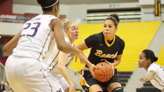 Bianka Balthazar in the non-conference match against Washington at the Walter Pyramid, Long Beach, Calif. Sun., Nov. 18, 2012.