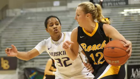 Sigrid Skorpen in the non-conference match against Washington at the Walter Pyramid, Long Beach, Calif. Sun., Nov. 18, 2012.