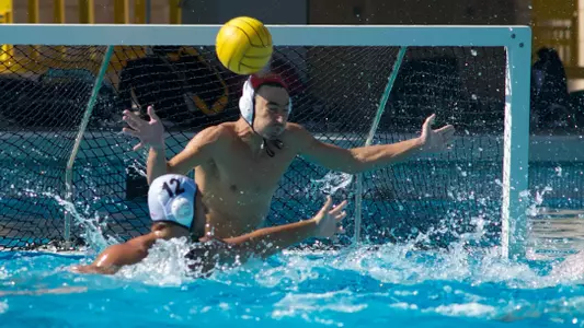 Balint Meszaros in the MPSF conference match against UCLA Saturday November 3, 2012, at the Spieker Aquatics Center in Los Angeles, Calif.