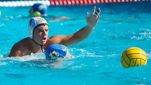 Milos Vrzic in the MPSF conference match against UCLA Saturday November 3, 2012, at the Spieker Aquatics Center in Los Angeles, Calif.