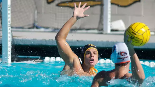 Milos Vrzic in the Men's MPSF Conference Water Polo match against Pacific at the 49er Campus Pool, Long Beach, Calif., Sun., Nov. 4, 2012.