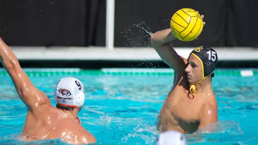Carter Taylor in the Men's MPSF Conference Water Polo match against Pacific at the 49er Campus Pool, Long Beach, Calif., Sun., Nov. 4, 2012.