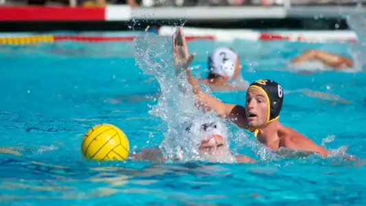 Devin Mefford in the Men's MPSF Conference Water Polo match against Pacific at the 49er Campus Pool, Long Beach, Calif., Sun., Nov. 4, 2012.