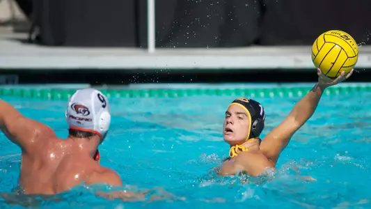Milos Vrzic in the Men's MPSF Conference Water Polo match against Pacific at the 49er Campus Pool, Long Beach, Calif., Sun., Nov. 4, 2012.