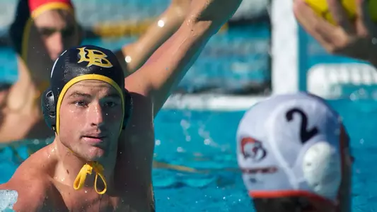 Devin Mefford in the Men's MPSF Conference Water Polo match against Pacific at the 49er Campus Pool, Long Beach, Calif., Sun., Nov. 4, 2012.