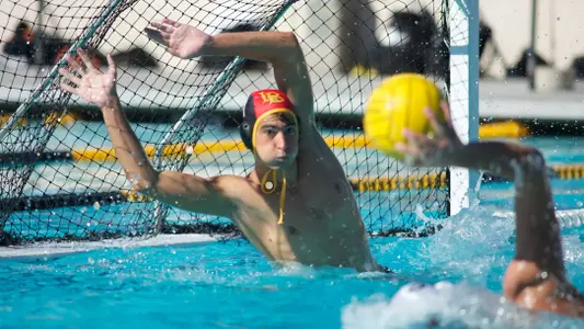 Balint Meszaros in the Men's MPSF Conference Water Polo match against Pacific at the 49er Campus Pool, Long Beach, Calif., Sun., Nov. 4, 2012.