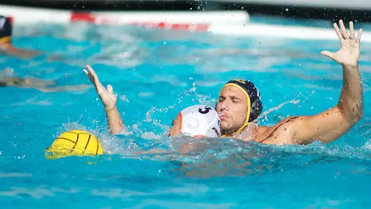 Dimitrios Lappas in the Men's MPSF Conference Water Polo match against Pacific at the 49er Campus Pool, Long Beach, Calif., Sun., Nov. 4, 2012.