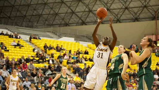 Chantel Dooley in the season opener against Sacramento State at the Walter Pyramid, Fri., Nov. 9, 2012.