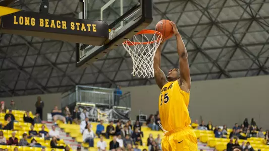 Dan Jennings in the non-conference match against BYU-Hawaii at the Walter Pyramid, Long Beach, Calif., Sat., Dec. 15, 2012.