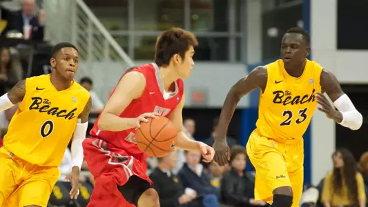 Deng Deng in the non-conference match against BYU-Hawaii at the Walter Pyramid, Long Beach, Calif., Sat., Dec. 15, 2012.