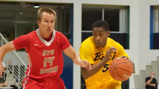 Mike Caffey in the non-conference match against BYU-Hawaii at the Walter Pyramid, Long Beach, Calif., Sat., Dec. 15, 2012.