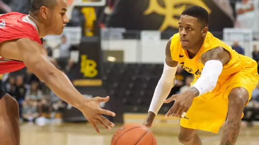 Kris Gulley in the non-conference match against BYU-Hawaii at the Walter Pyramid, Long Beach, Calif., Sat., Dec. 15, 2012.