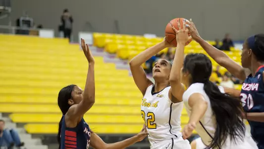Devin Hudson in the Women's basketball game against Arizona at the Walter Pyramid, Long Beach, Calif., Sun., Dec. 2, 2012.