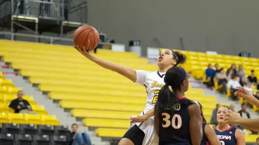 Bianka Balthazar in the Women's basketball game against Arizona at the Walter Pyramid, Long Beach, Calif., Sun., Dec. 2, 2012.