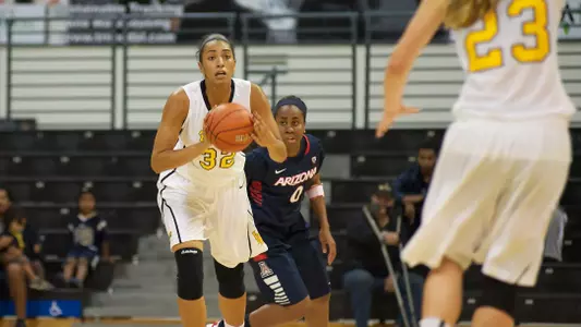 Devin Hudson in the Women's basketball game against Arizona at the Walter Pyramid, Long Beach, Calif., Sun., Dec. 2, 2012.
