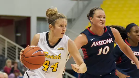 Lauren Spargo in the Women's basketball game against Arizona at the Walter Pyramid, Long Beach, Calif., Sun., Dec. 2, 2012.