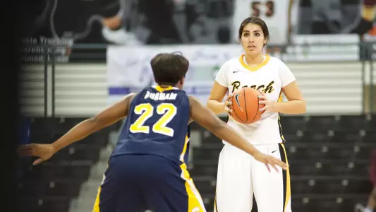 Alex Sanchez in the Beach Classic game against Canisius at the Walter Pyramid, Long Beach, Calif., Thu., Dec. 20, 2012.