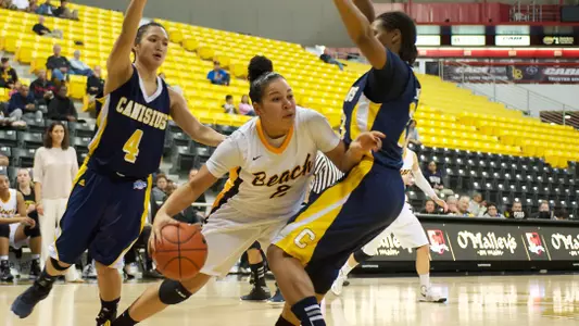 Bianka Balthazar in the Beach Classic game against Canisius at the Walter Pyramid, Long Beach, Calif., Thu., Dec. 20, 2012.