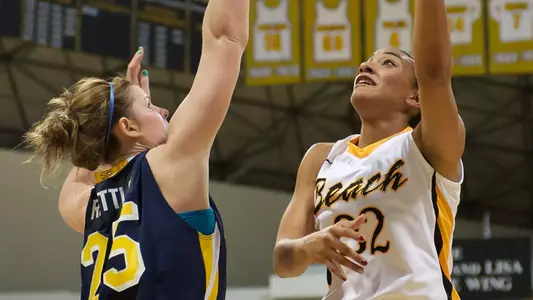 Devin Hudson in the Beach Classic game against Canisius at the Walter Pyramid, Long Beach, Calif., Thu., Dec. 20, 2012.