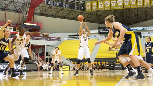 Devin Hudson in the Beach Classic game against Canisius at the Walter Pyramid, Long Beach, Calif., Thu., Dec. 20, 2012.
