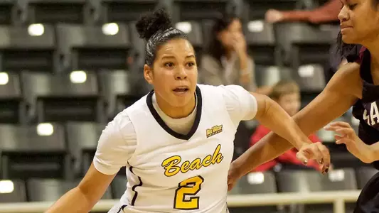 Bianka Balthazar in the non-conference match against Santa Clara at the Walter Pyramid, Long Beach, Calif., Sun., Dec. 9, 2012.