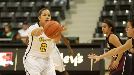 Bianka Balthazar in the non-conference match against Santa Clara at the Walter Pyramid, Long Beach, Calif., Sun., Dec. 9, 2012.